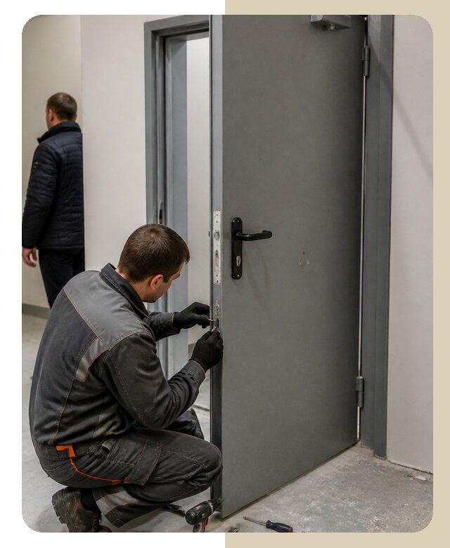 Ремонт противопожарной двери в Магадане по цене 6645 р. | Дверной